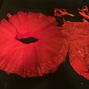 Costume/Red Tutu & Bodysuit